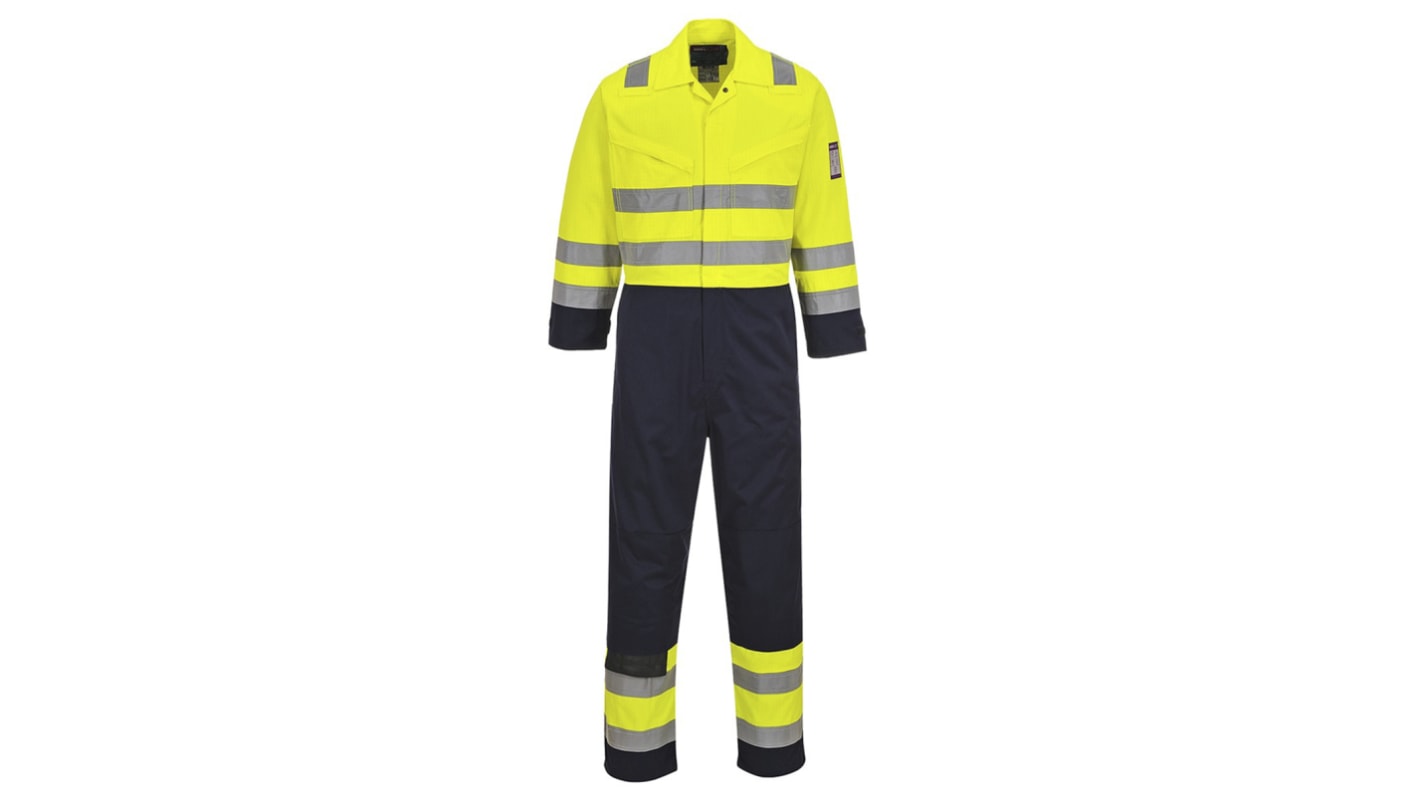 Portwest Yellow Reusable Hi Vis Overalls, XL