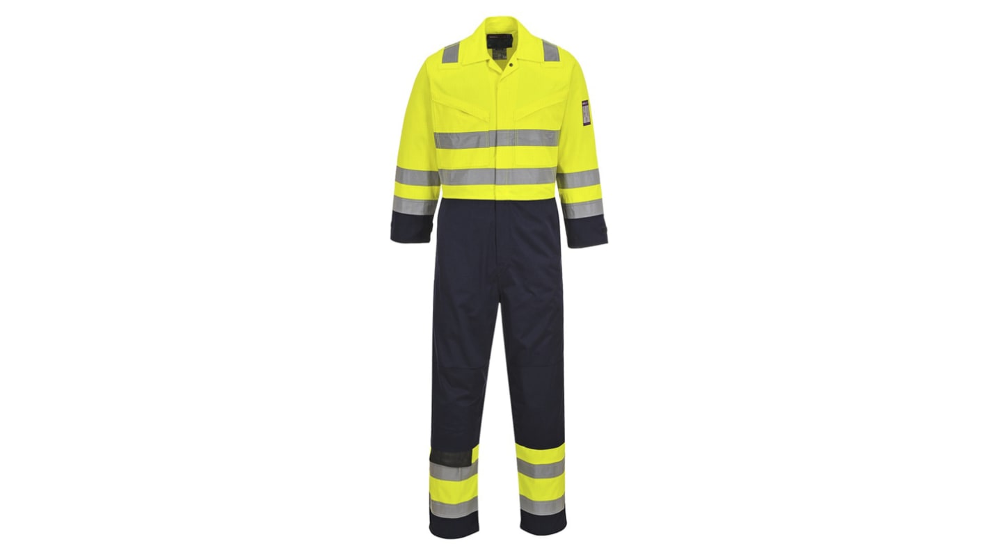 Portwest Yellow Reusable Hi Vis Overalls, XXL