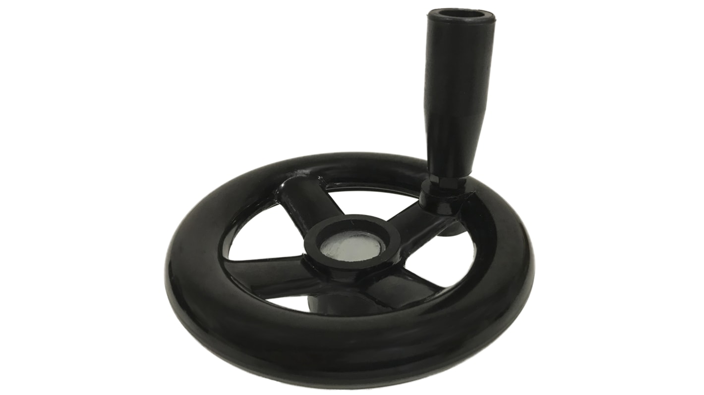 RS PRO Black Hand Wheel, 120mm diameter