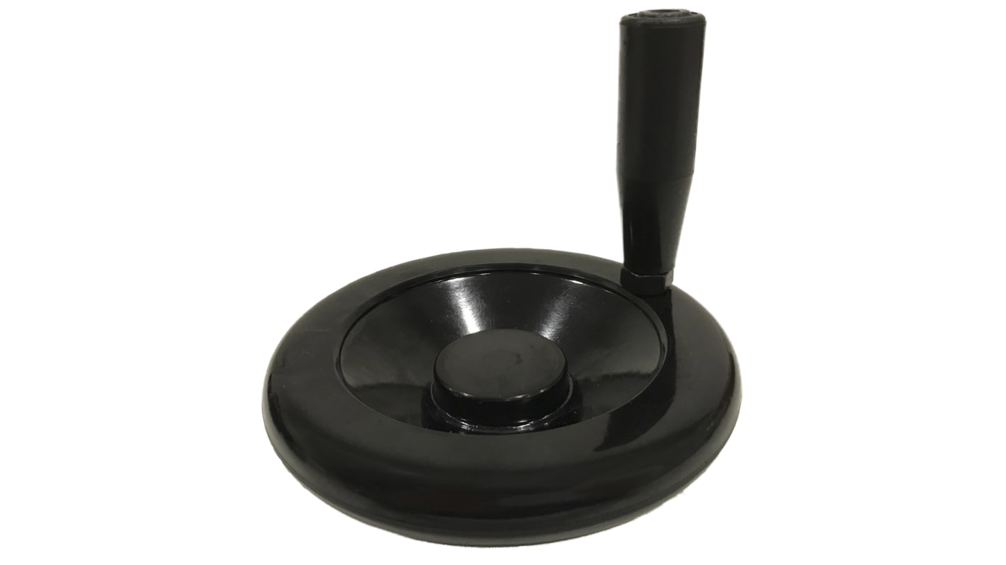 RS PRO Black Phenoplast Hand Wheel, 160mm diameter