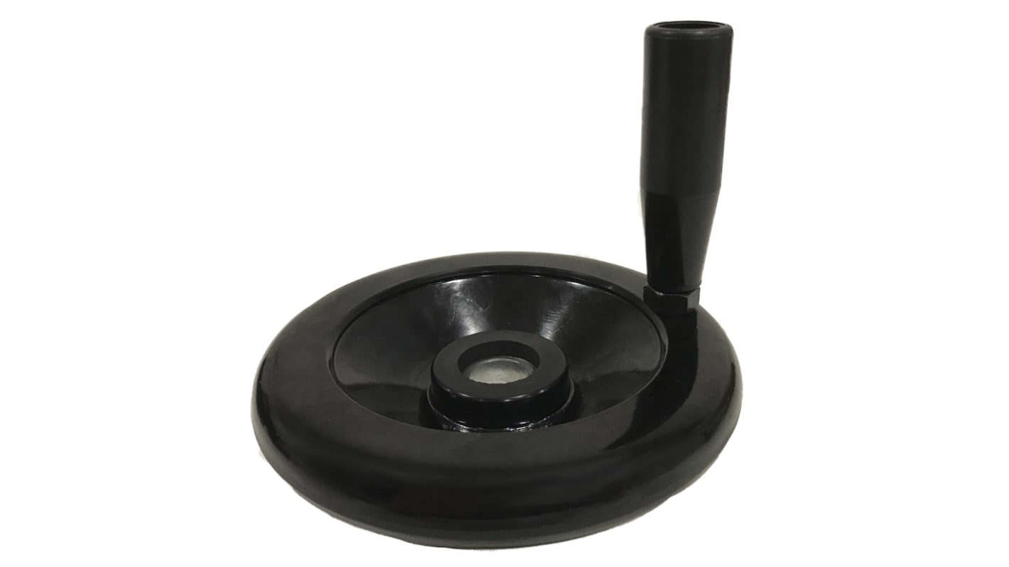 RS PRO Black Phenoplast Hand Wheel, 160mm diameter