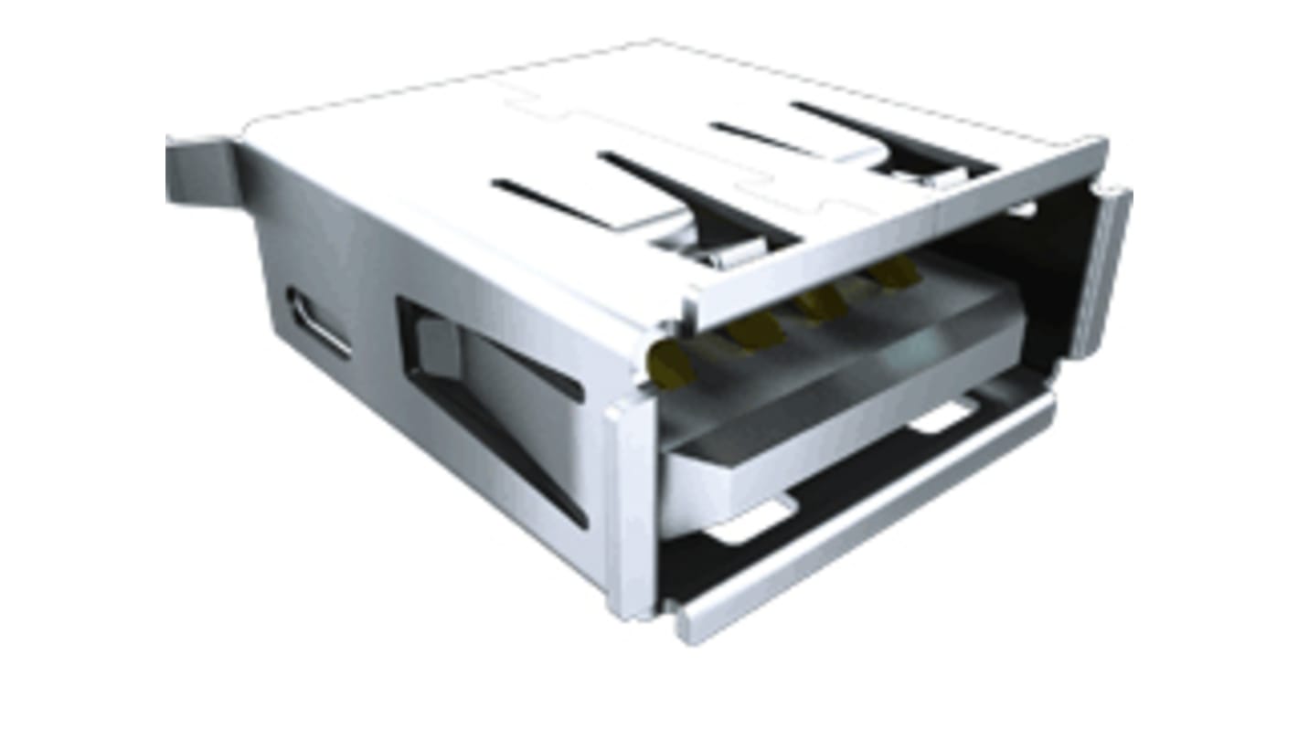 Samtec Right Angle, Through Hole, Socket Type A 2.0 USB Connector