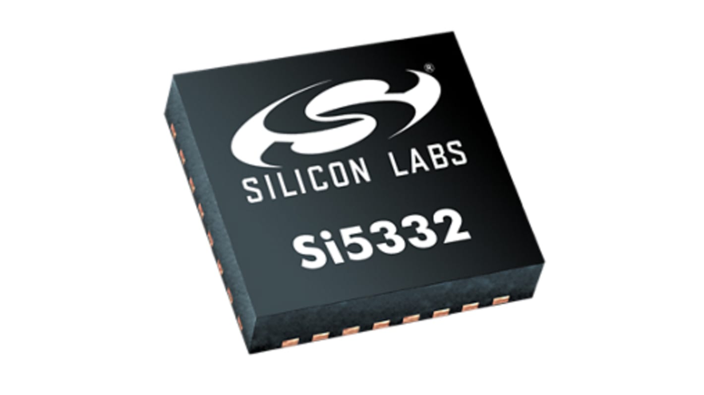 Silicon Labs 时钟发生器, Si5332A系列, 最低输出5MHz, 14个, 最高输出312.5MHz, 48引脚