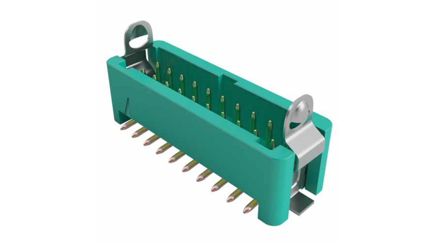 HARWIN Gecko Series Straight Surface Mount PCB Header, 20 Contact(s), 1.25mm Pitch, 2 Row(s), Shrouded