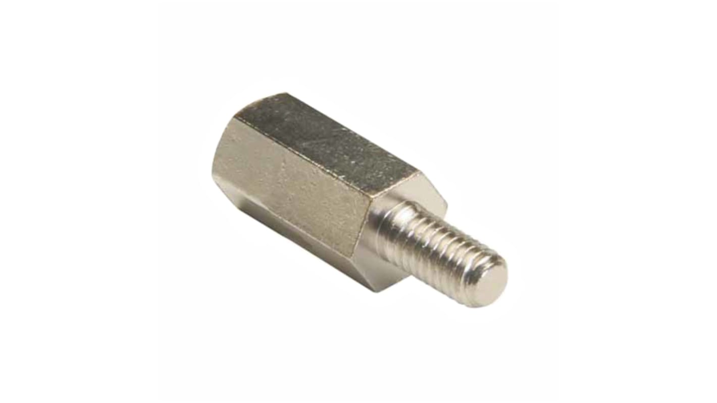 HARWIN Threaded Standoff, M3 x 0.5 Thread, 15mm Body, Brass, Male/Female, 6mm Stud