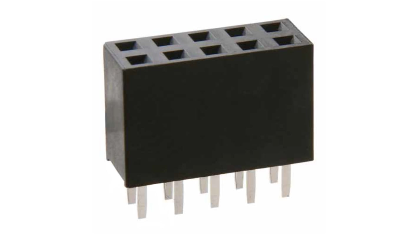 Gniazdo PCB 10 -pinowe 2 -rzędowe raster: 2.54mm Gniazdo PCB Kątowe Przewlekany