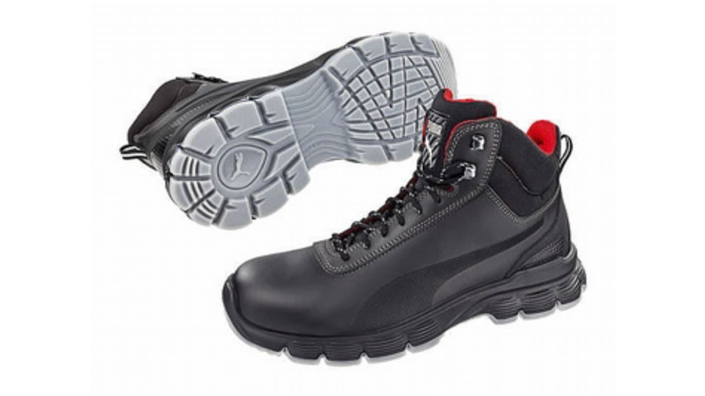 Pioneer Mid Black 12 Scarponcini antinfortunistici S3 Puma Safety tg. 47 col. Nero ESD con puntale di sicurezza RS