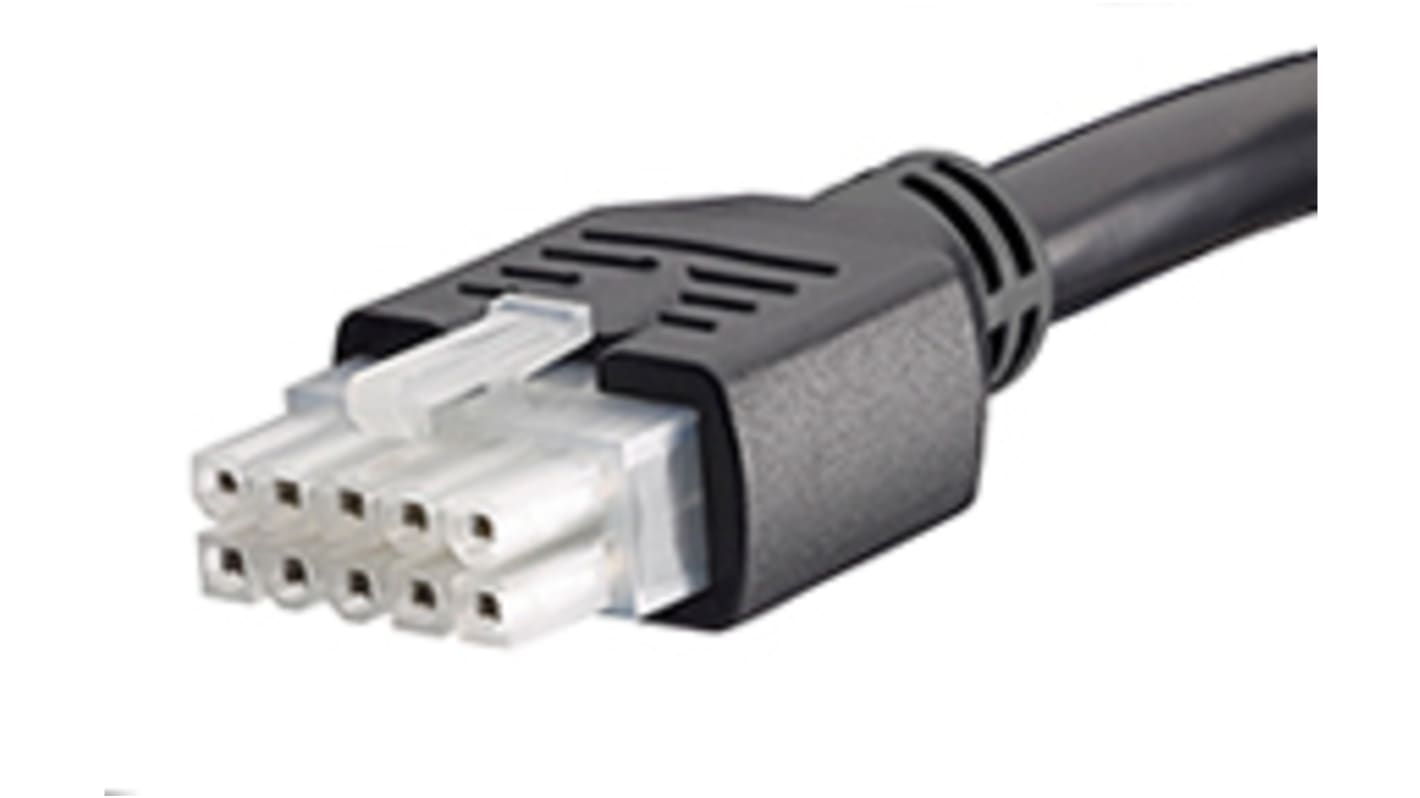 Molex 10 Way Female Mini-Fit Jr. to 10 Way Female Mini-Fit Jr. Wire to Board Cable, 1m