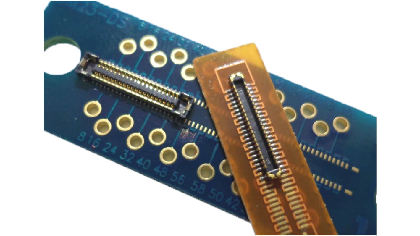 Hirose FPC连接器, 公插, 30p, 0.35mm间距, 双排, SMT安装, 直向, 0.3 A, 5 A, 30 V 交流/直流, BM23PF系列