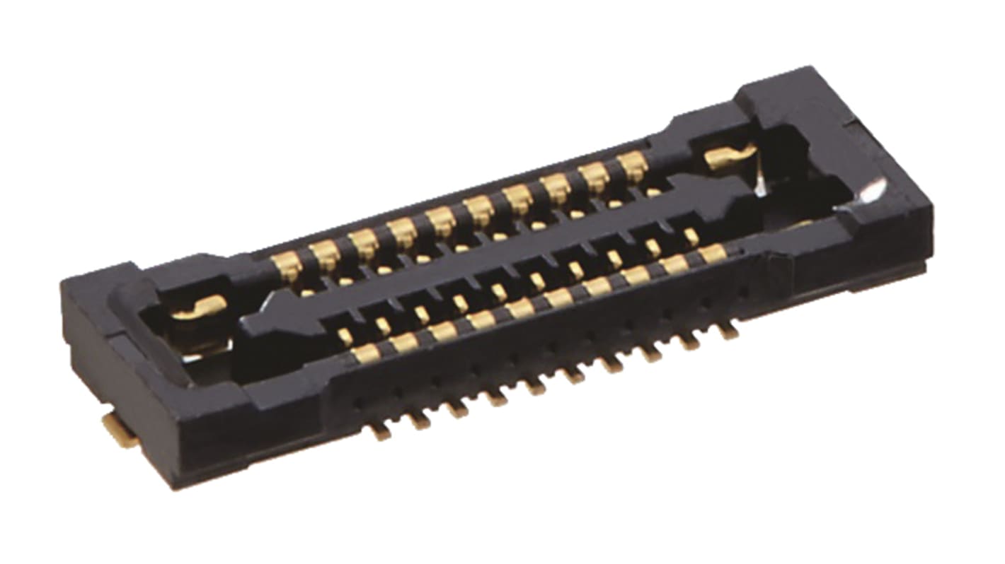 Hirose FPC连接器, 母座, 2，40p, 0.35mm间距, 双排, SMT安装, 直向, 0.25 A, 5 A, 30 V 交流/直流, BM24系列