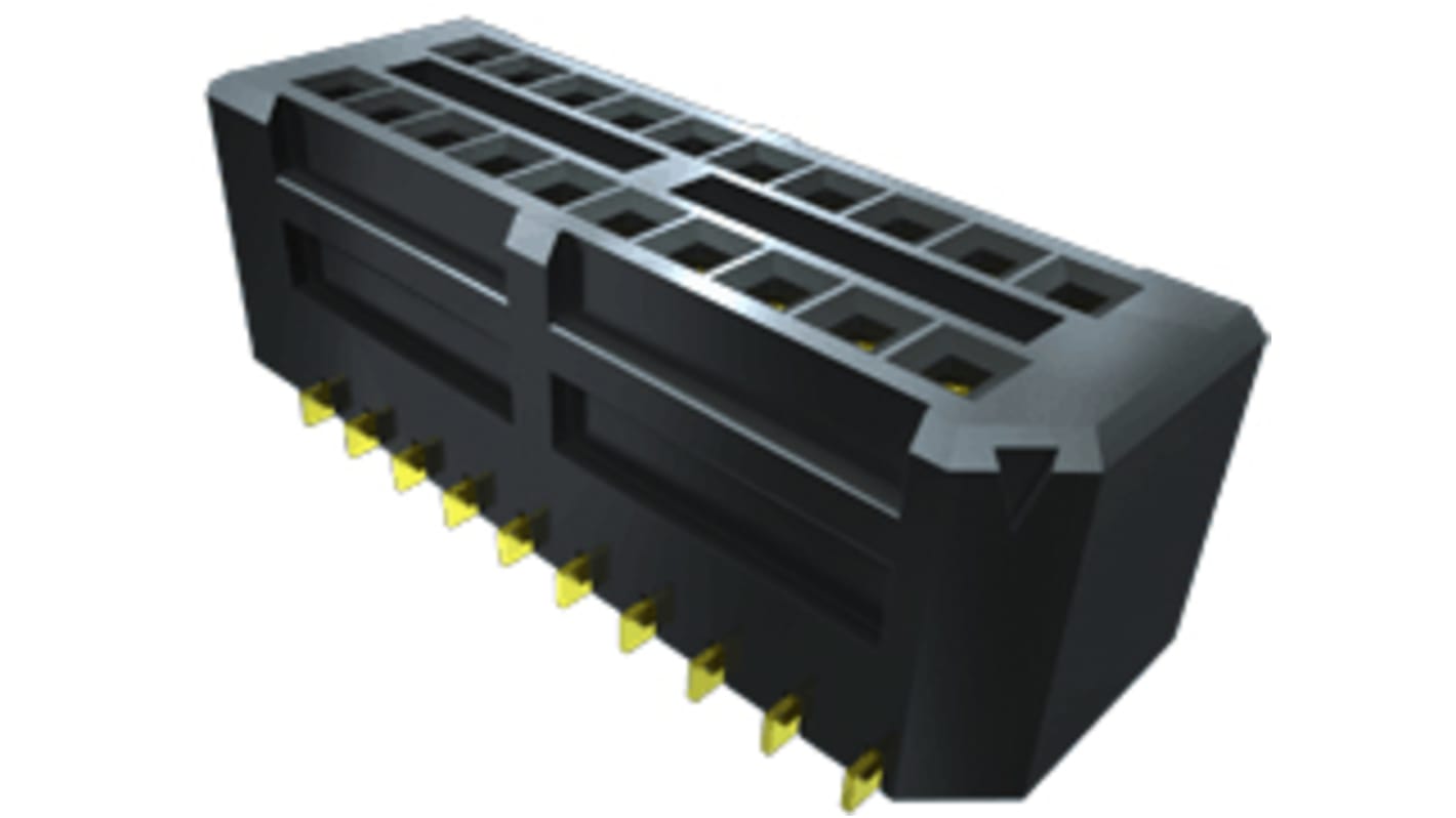Samtec SEMS Series Straight PCB Mount PCB Socket, 50-Contact, 2-Row, 0.8mm Pitch, SMT Termination