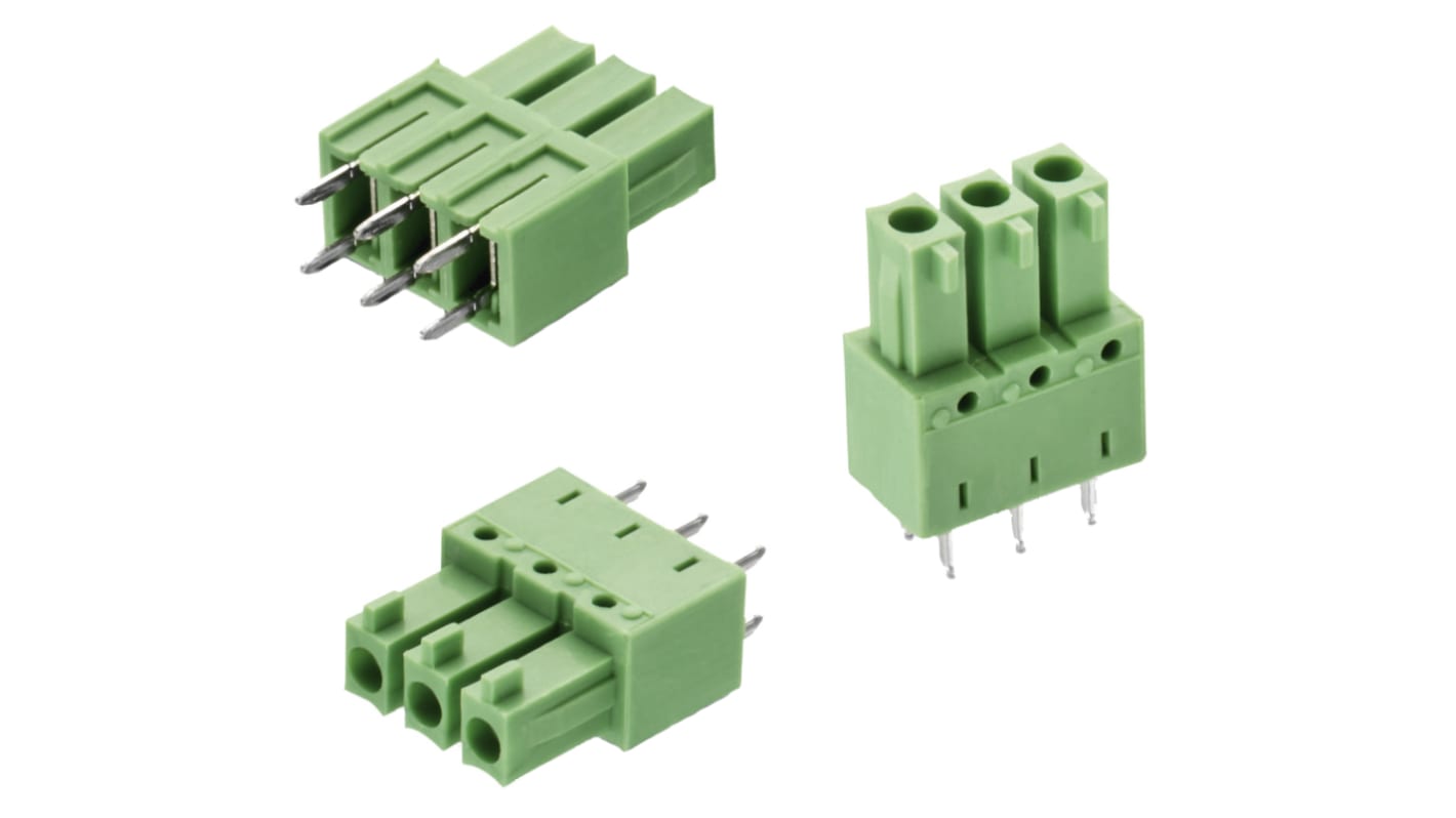 Wurth Elektronik, 3.81mm Pitch, WR-TBL, 3 Way, Vertical, Pluggable Terminal Block, Inverted Header, Through Hole,