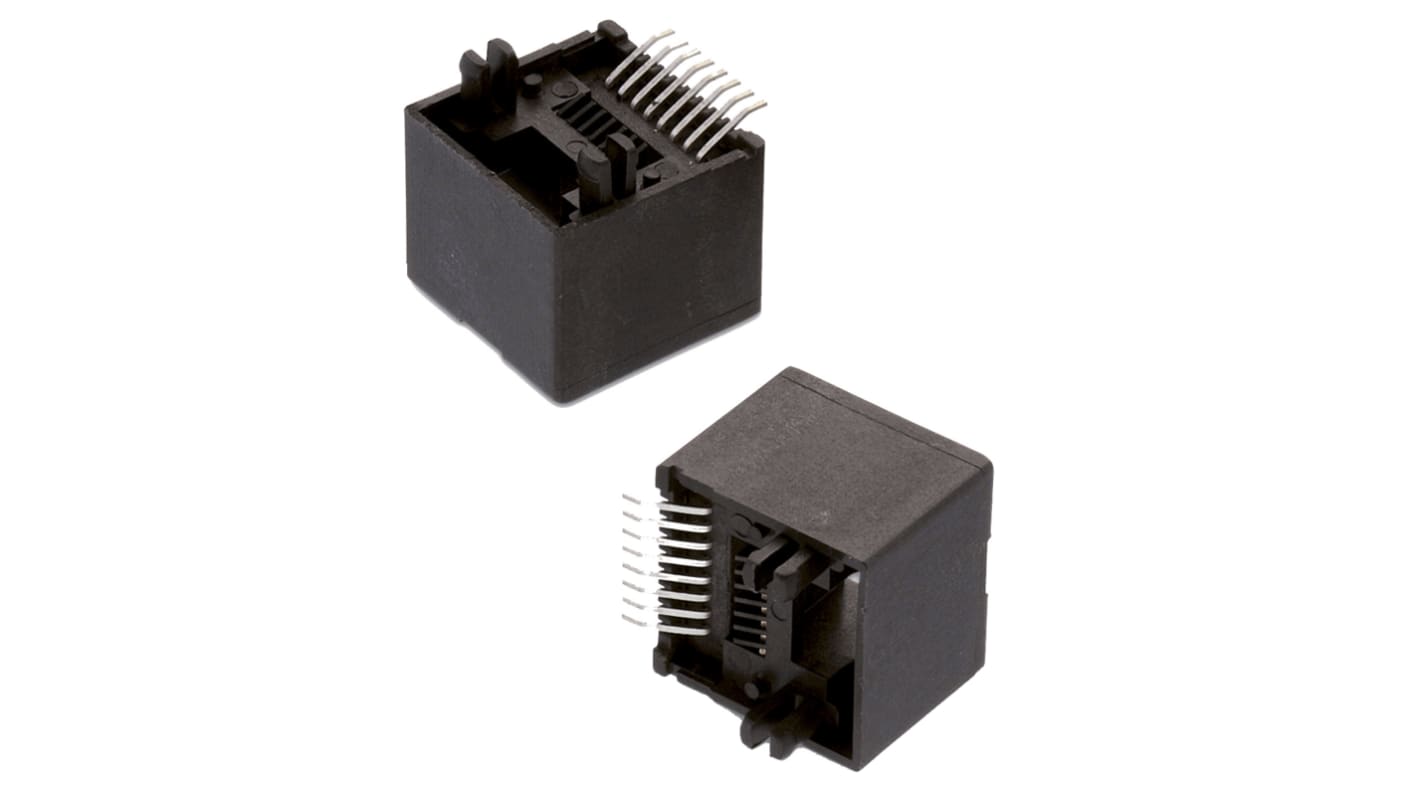 Wurth Elektronik WR-MJ Series Female RJ45 Connector, Surface Mount, Nickel Plated Brass Shield Vertical 1 Port 8 -Way