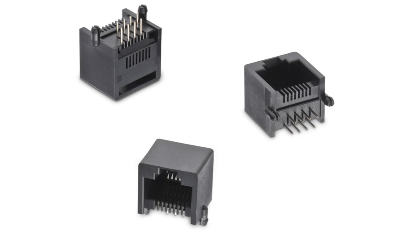 Wurth Elektronik RJ45接口, PCB安装, 单口, 8路, 水平, WR-MJ系列