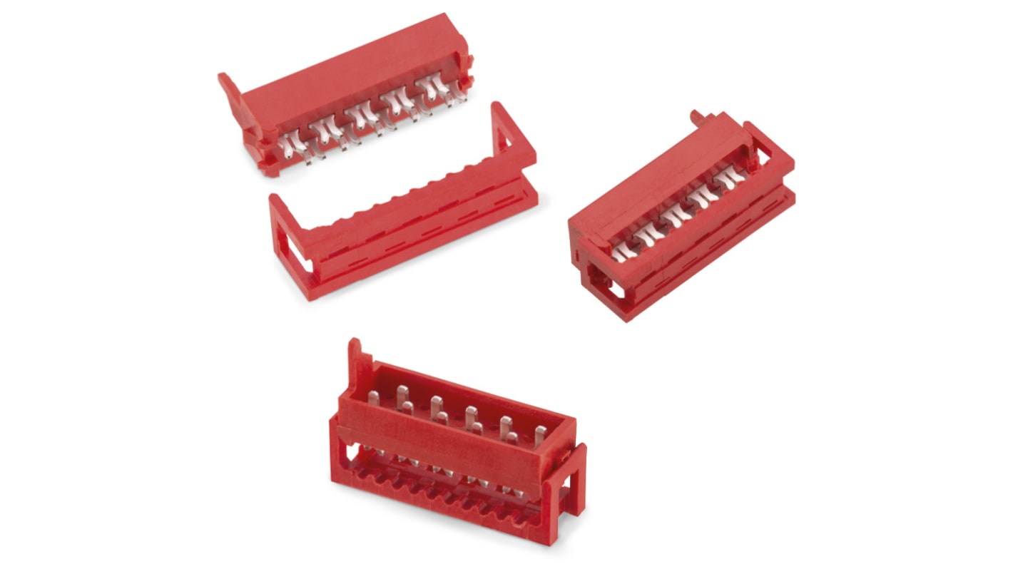 Wurth Elektronik IDC连接器, 26p, 1.27mm间距, 2排, 电缆安装, IDC端接, 直向, WR-MM系列
