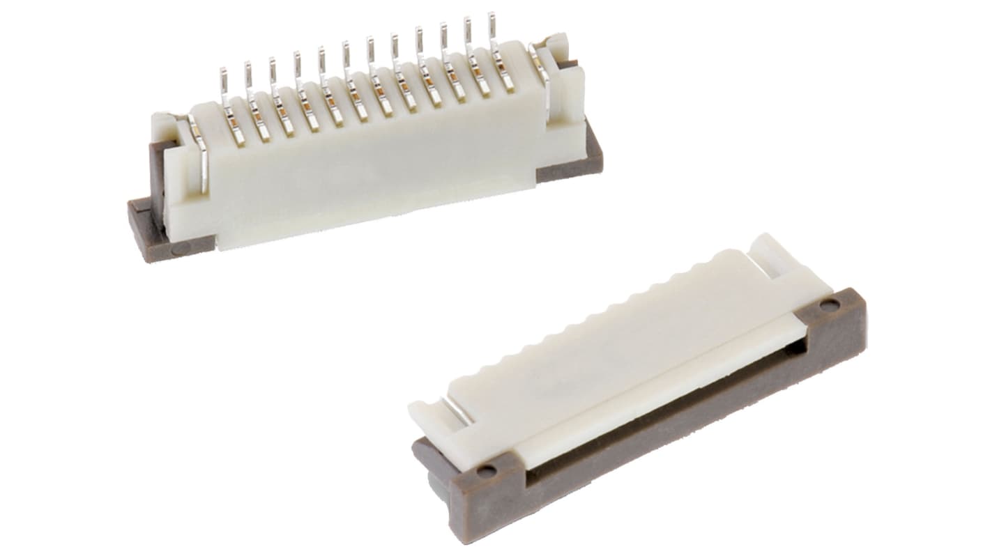 Wurth Elektronik, WR-FPC, 686 1mm Pitch 15 Way Horizontal Male FPC Connector, ZIF Top Contact