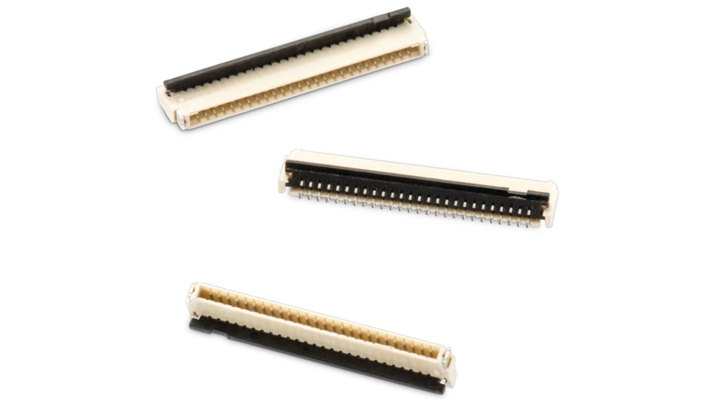 Wurth Elektronik, WR-FPC, 687 0.5mm Pitch 12 Way Horizontal Male FPC Connector, ZIF Top and Bottom contact