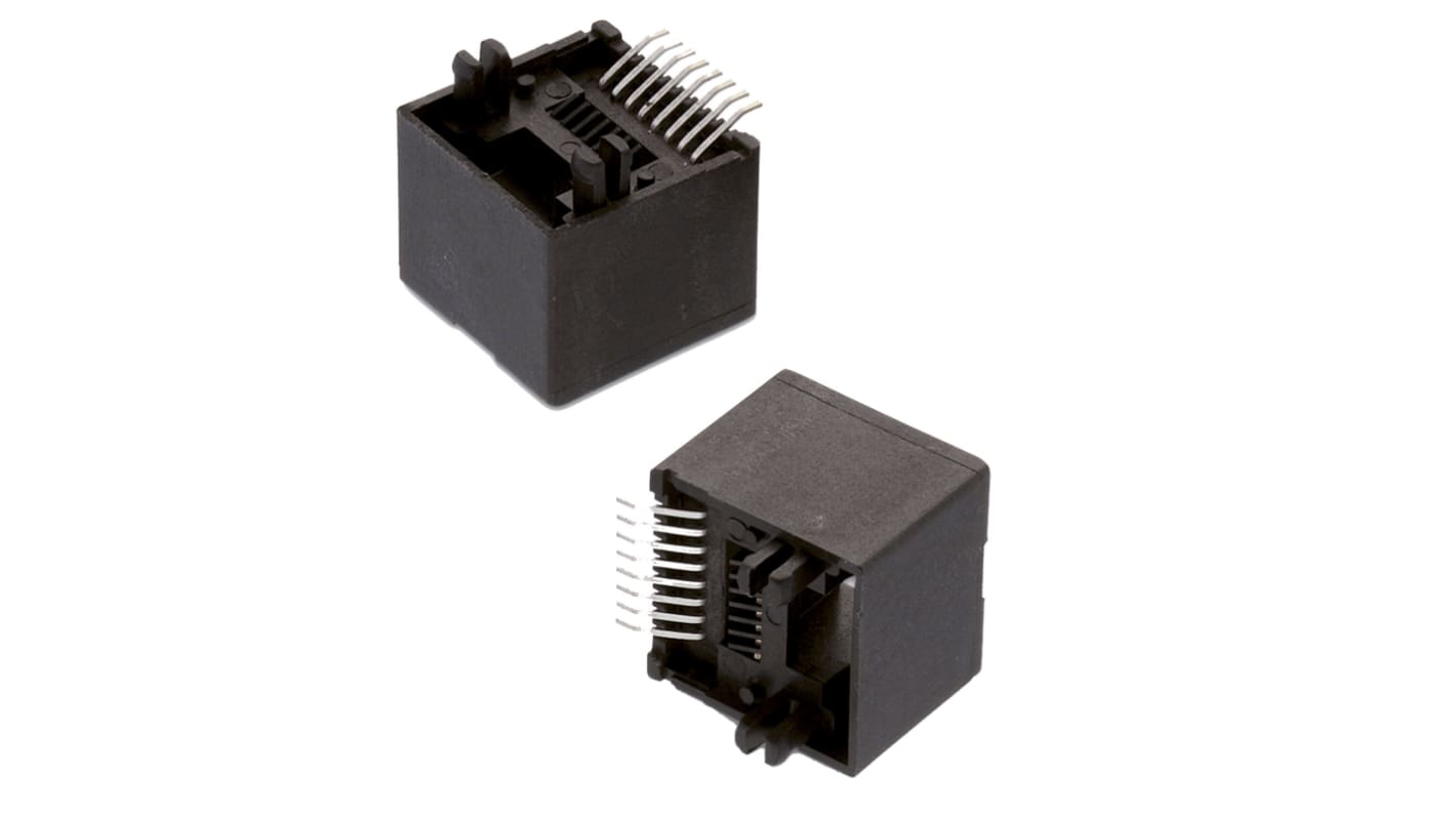 Wurth Elektronik WR-MJ Series Female RJ45 Connector, Surface Mount, Nickel Plated Brass Shield Vertical 1 Port 8 -Way