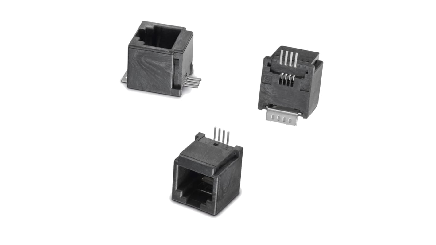 Wurth Elektronik WR-MJ Series Female RJ45 Connector, Surface Mount Vertical 1 Port 4 -Way