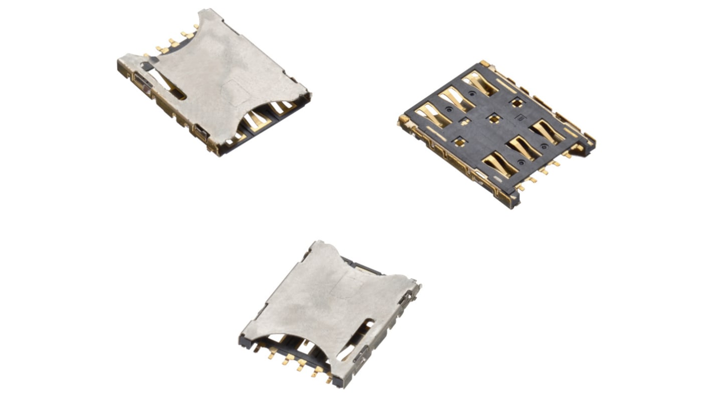 Wurth Elektronik 7 Way Nano Sim Memory Card Connector With Solder Termination