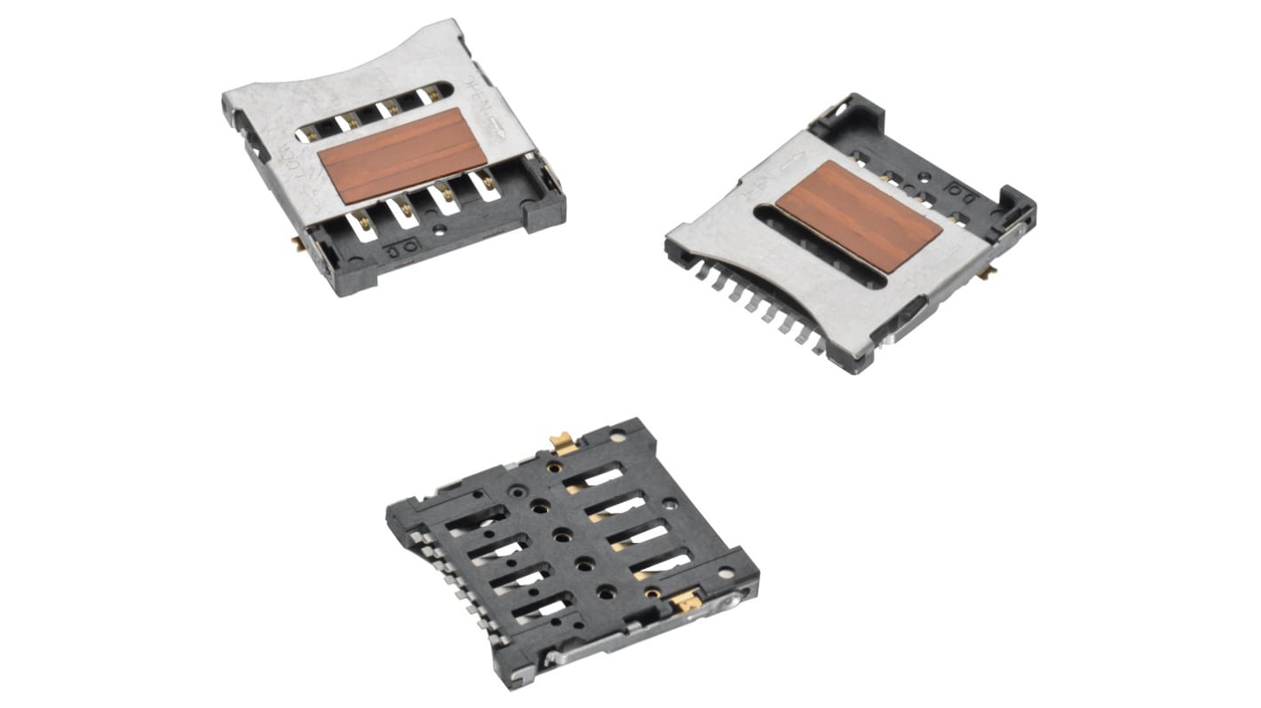 Wurth Elektronik 8 Way Micro Memory Card Connector With Solder Termination