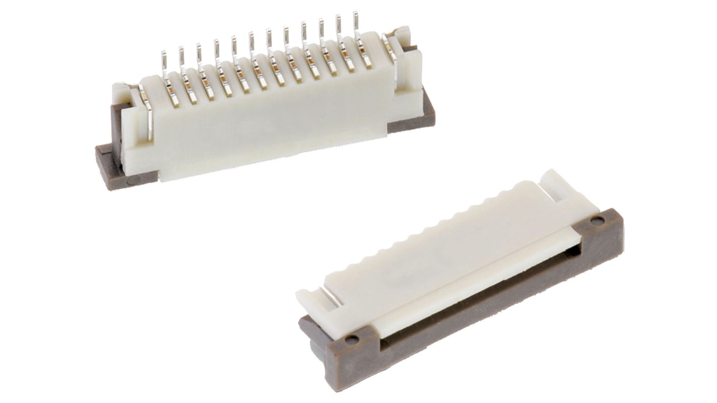 Wurth Elektronik FPC连接器, 公插, 15p, 1mm间距, 单排, SMT安装, 水平, 1A, 500 V 交流, WR-FPC系列