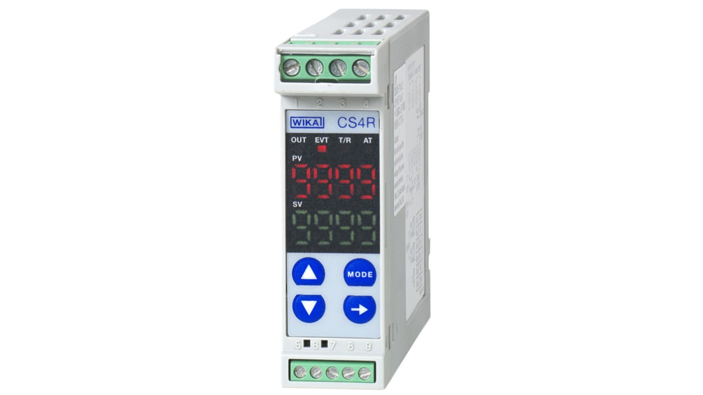 WIKA DIN Rail PID Temperature Controller, 100 x 22mm Relay, 24 V ac/dc, 100 → 240 V ac Supply Voltage