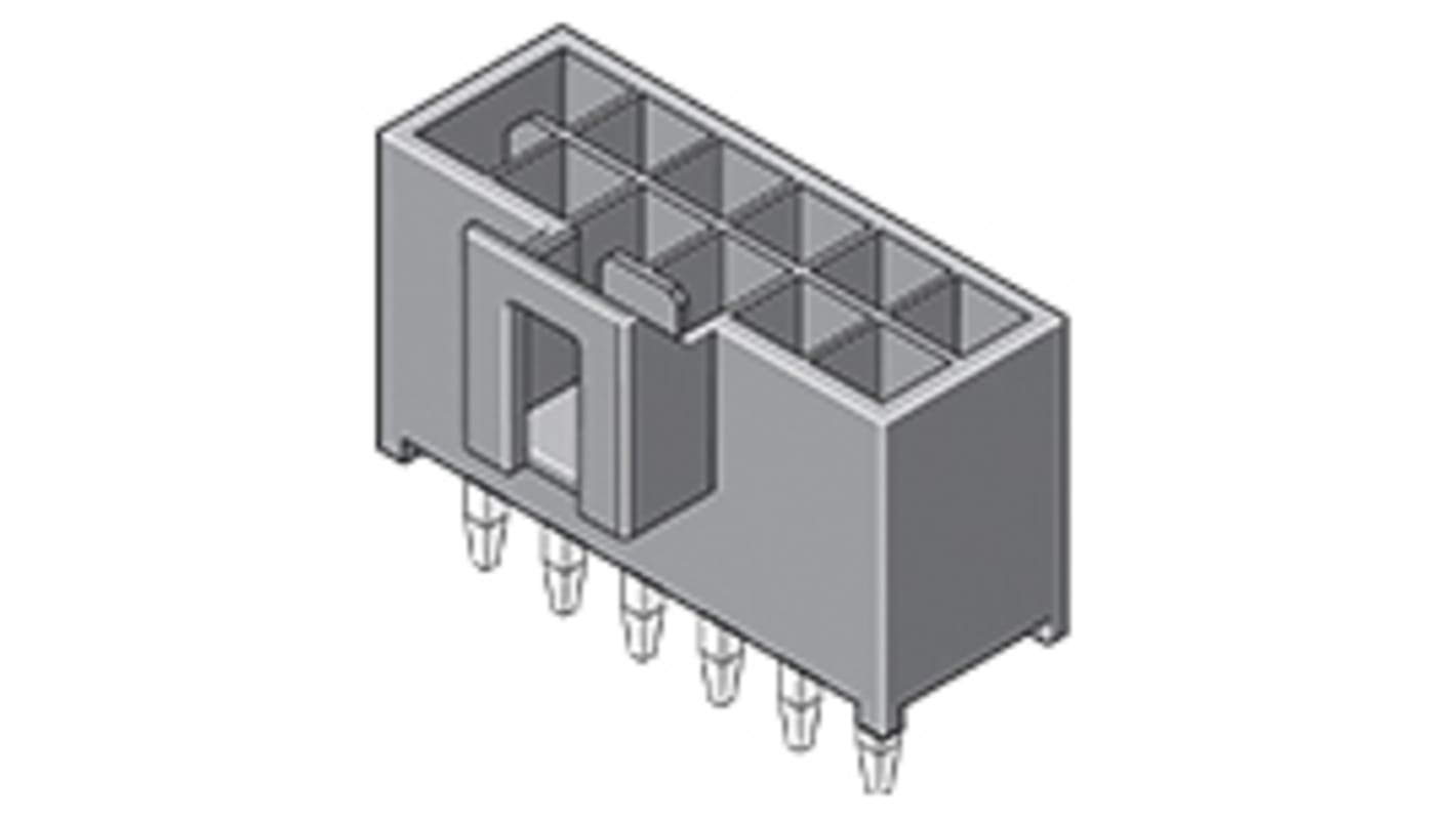 Wtyk PCB 4-pinowe raster: 2.5mm 2-rzędowe Molex Przewlekany 6.5A 250.0 V.