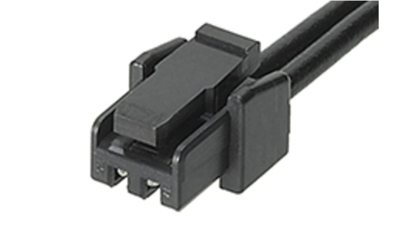Conjunto de cables Molex Micro-Lock Plus 45111, long. 150mm, Con A: Hembra, 2 vías, Con B: Hembra, 2 vías, paso 1.25mm