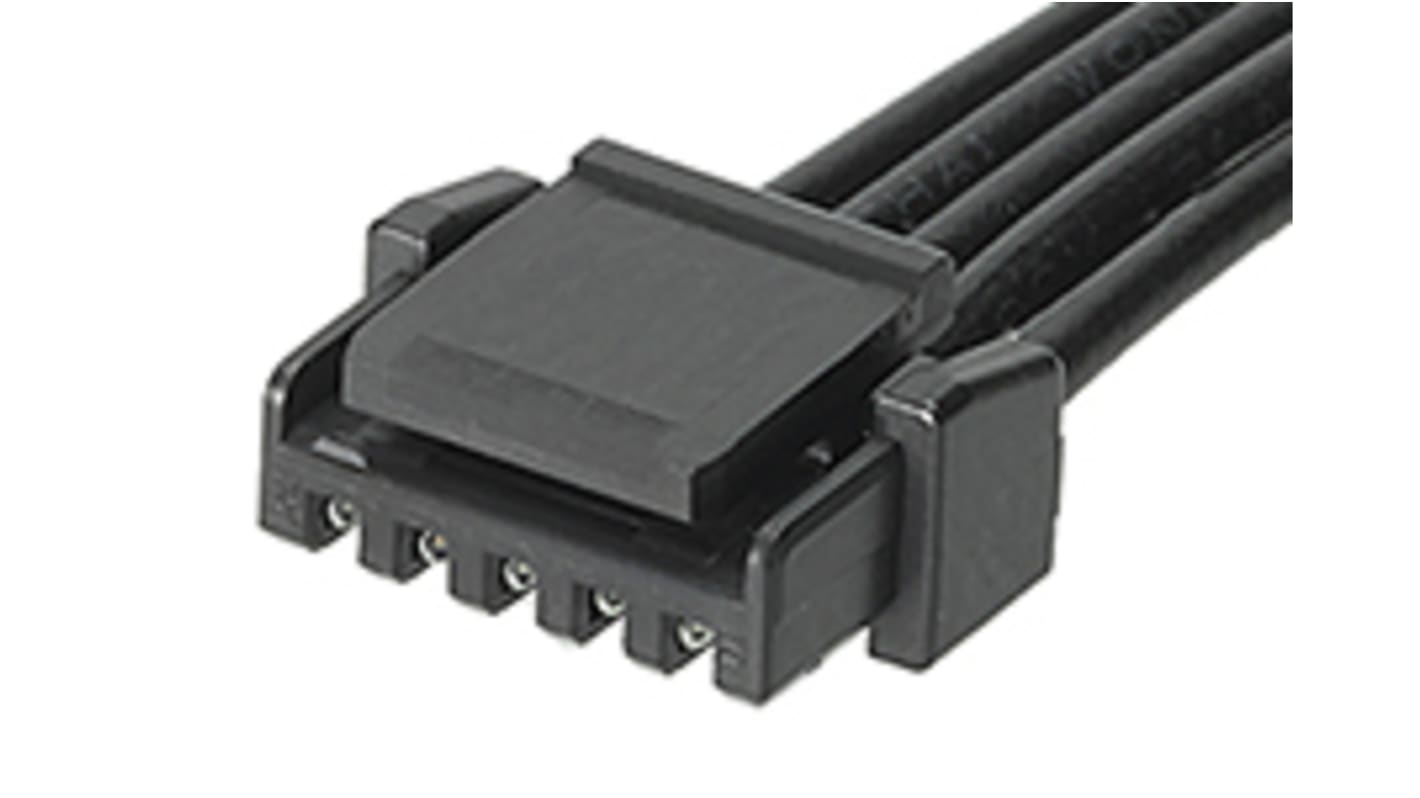 Conjunto de cables Molex Micro-Lock Plus 45111, long. 600mm, Con A: Hembra, 5 vías, Con B: Hembra, 5 vías, paso 1.25mm