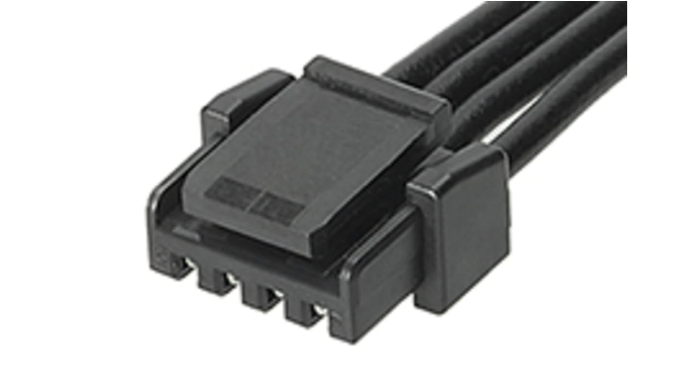 Conjunto de cables Molex Micro-Lock Plus 45111, long. 150mm, Con A: Hembra, 4 vías, Con B: Hembra, 4 vías, paso 1.25mm