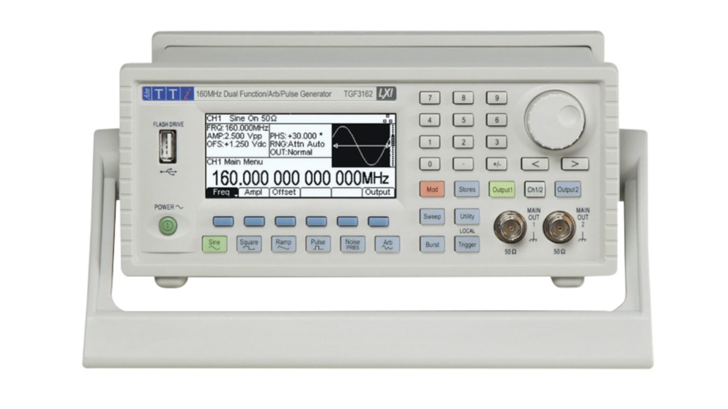 Aim-TTi TGF3162 Function Generator, 1μHz Min, 160MHz Max, FM Modulation, Variable Sweep