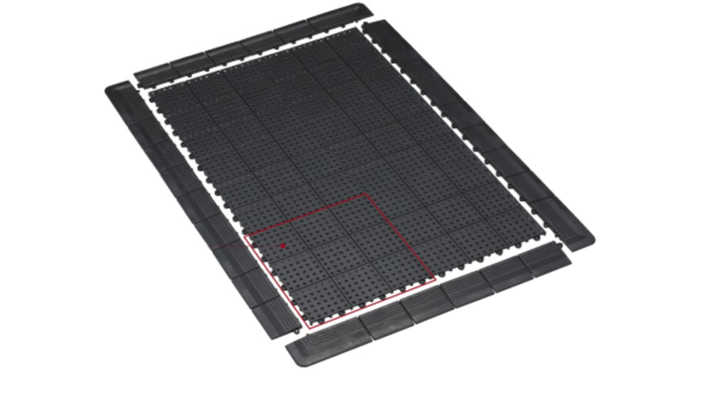 Mata antystatyczna ESD szerokość 300mm długość 300mm grubość 10mm, podłogowa 10 x 7Ω Hozan