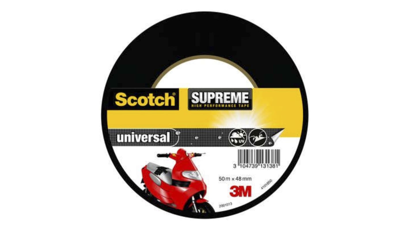 3M 黑色管道胶带, 48mm宽, 0.15mm厚, 粘合强度8 N/cm, 树脂, 橡胶粘胶, Scotch 2903