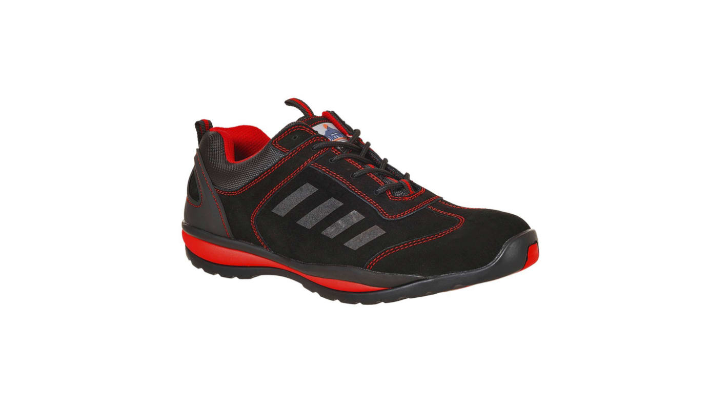 Scarpe sportive antinfortunistiche S1P RS PRO, Uomo tg. 39, col. Nero/Rosso, con puntale di sicurezza