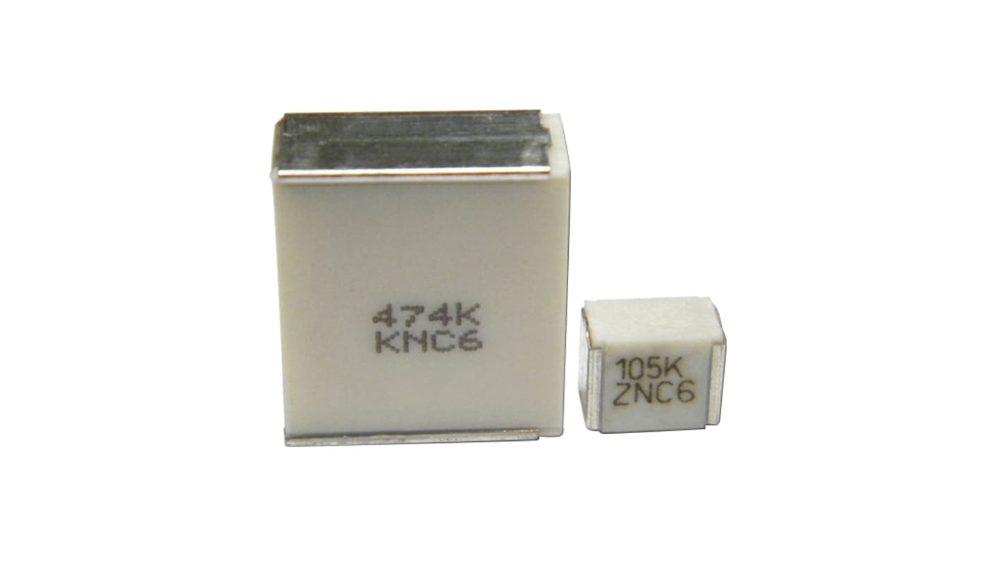 KEMET 聚萘二甲酸乙二醇酯薄膜电容, 2.2μF, 63 V ac, 100V 直流, 贴片安装, ±10%容差, LDE系列