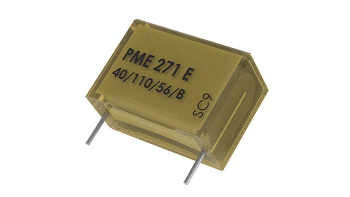 KEMET PME271E Metallised Paper Film Capacitor, 300 V ac, 630 V dc, ±10%, 220nF, Through Hole