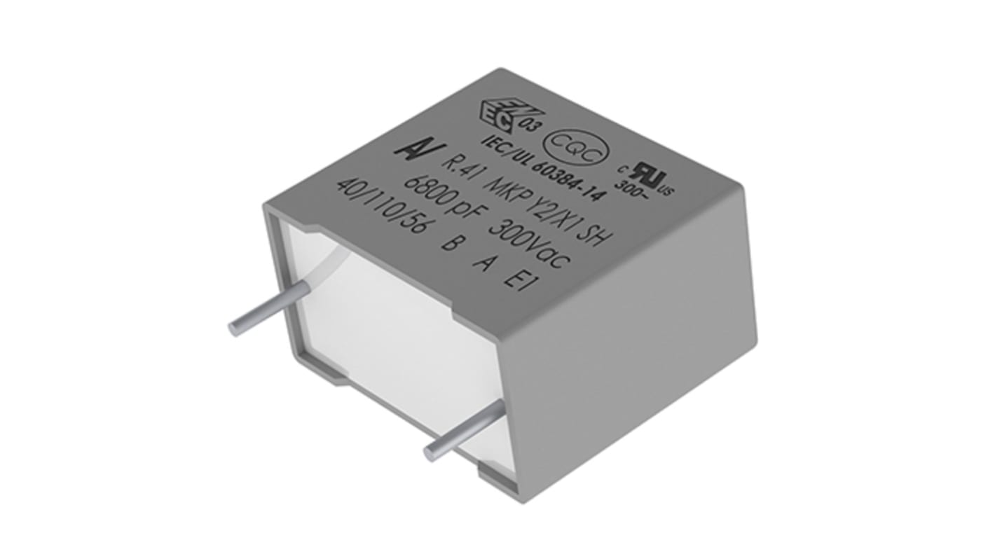 KEMET R41 Metallised Polypropylene Film Capacitor, 1 kV dc, 300 V ac, ±20%, 22nF, Through Hole