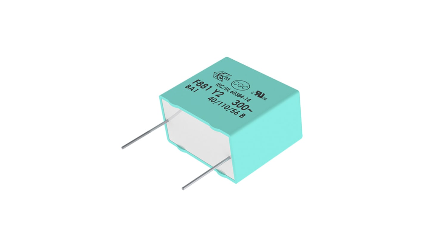 KEMET R46 X2 Folienkondensator 100nF ±20% / 310V ac, THT Raster 10mm