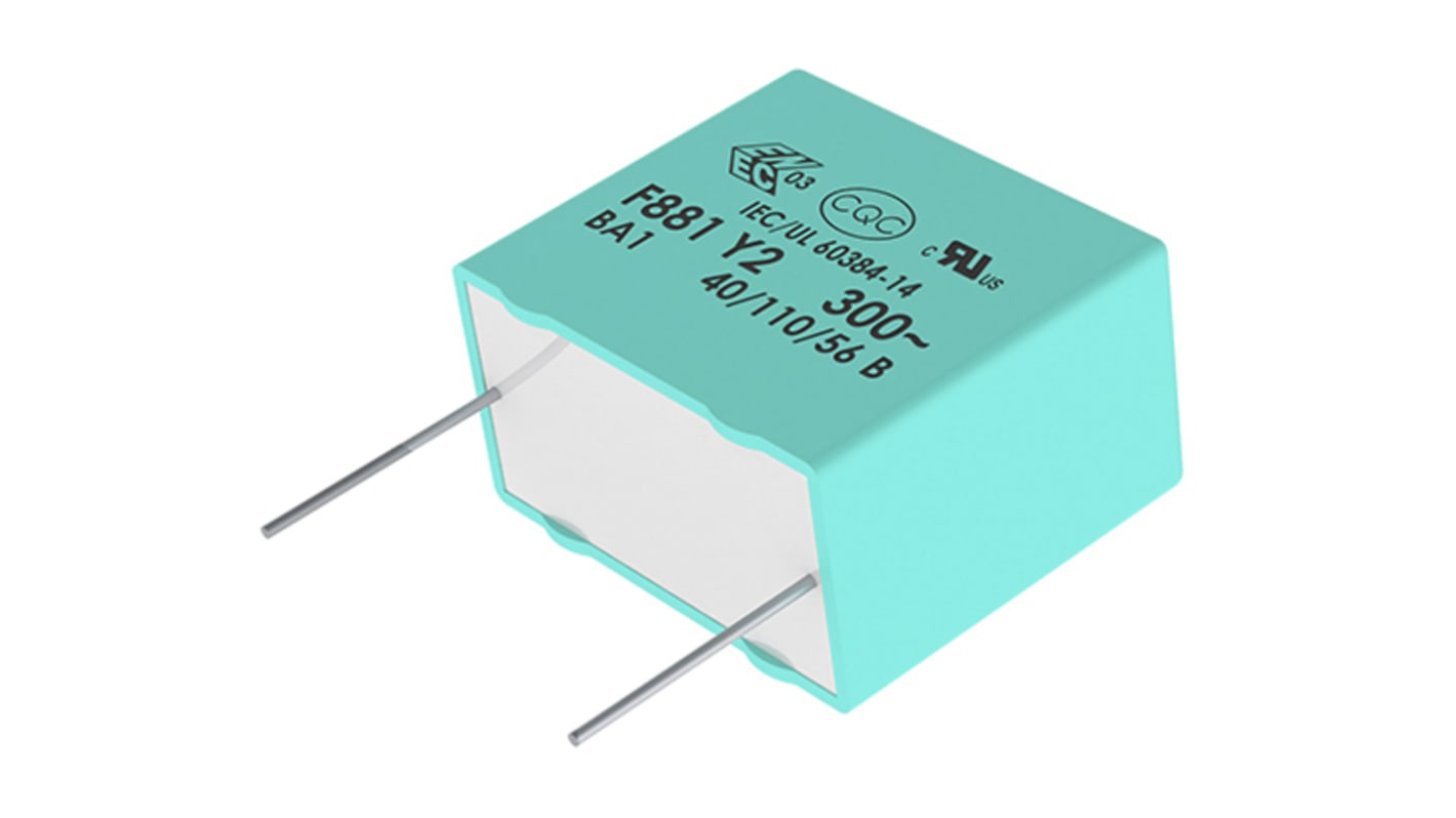 KEMET R47 Metallised Polypropylene Film Capacitor, 1 kV dc, 440 V ac, ±10%, 22nF, Through Hole