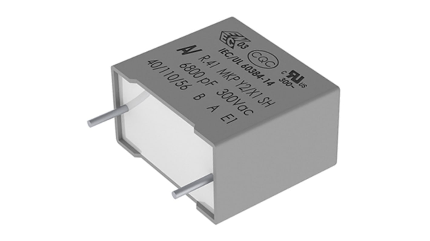 KEMET フィルムコンデンサ, 1 kV dc, 300 V ac, 22nF, スルーホール, ±20%