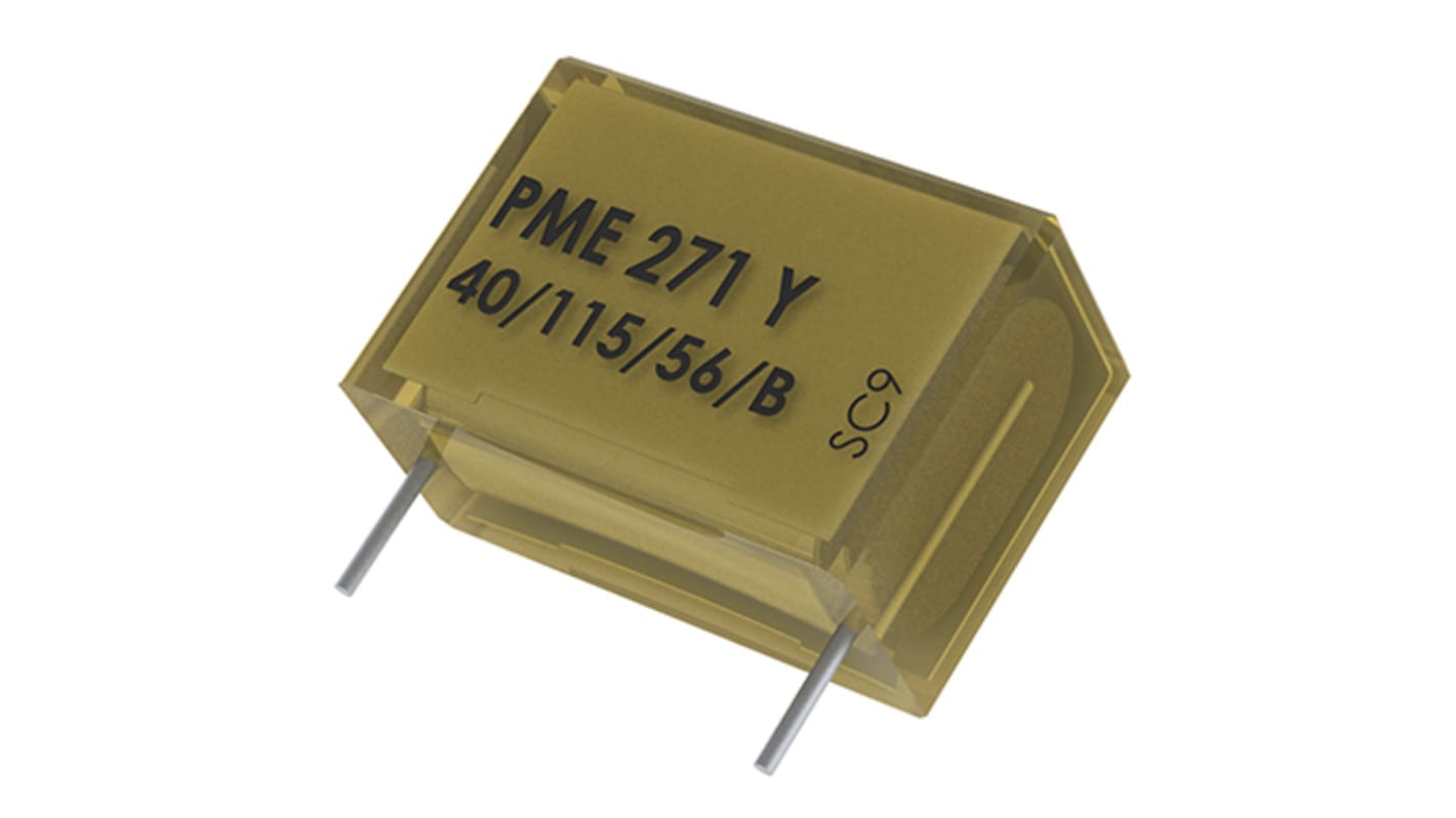 KEMET PME271YA Metallised Paper Film Capacitor, 1 kV dc, 300 V ac, ±20%, 1nF, Through Hole