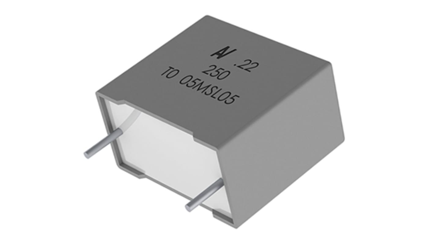 KEMET R60 Polyesterkondensator (PET) 2.2μF ±10% / 200 V ac, 400 V dc, THT Raster 27.5mm