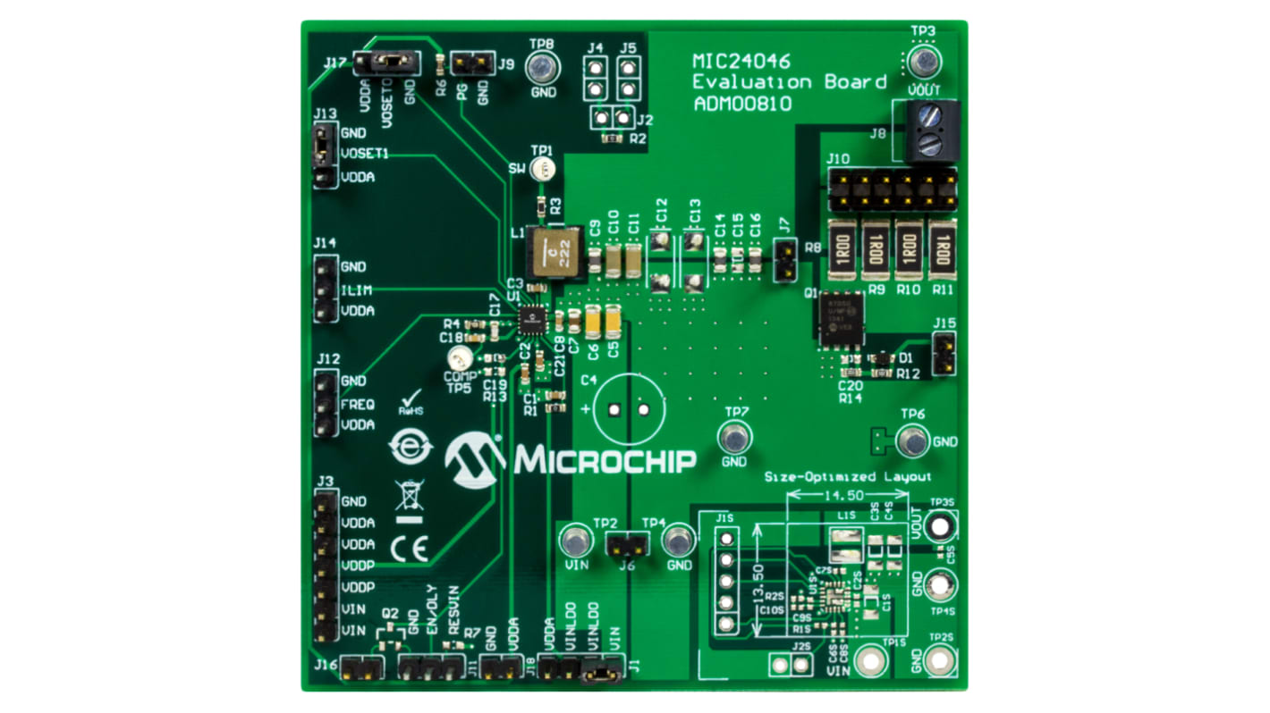 Microchip 19V 5A Synchronous Buck Regulator Evaluation Kit Synchronous Buck Regulator for MIC24046 for MIC24046