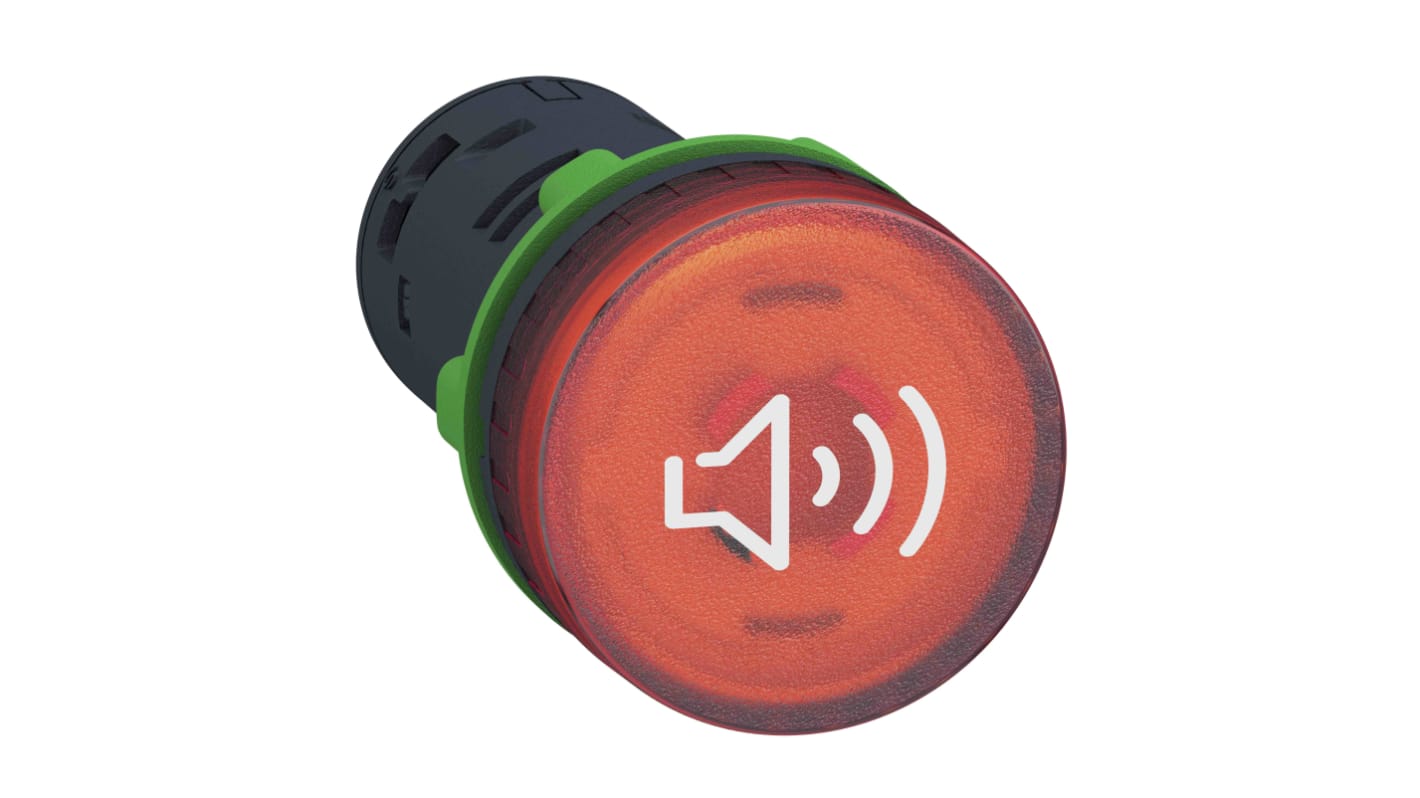 Schneider Electric Harmony Series Red Buzzer Beacon, 230 V ac, IP66, IP67, IP69, Base Mount, 90dB at 1 Metre
