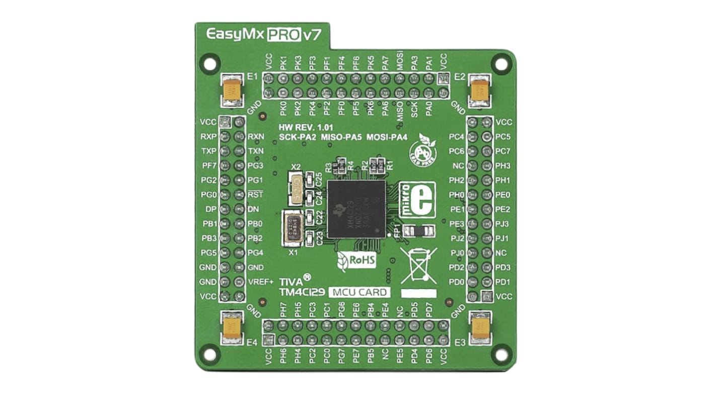 MikroElektronika M4F单片机开发板, TM4C129XNCZAD处理器, ARM Cortex内核, EasyMx PRO v7 for Tiva MCU Card