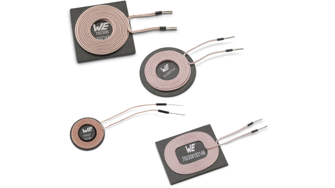 Bobine de charge sans fil Radial Wurth Elektronik, Noyau de ferrite, 8.5A, 35mΩ, 60 Facteur Q Emetteur