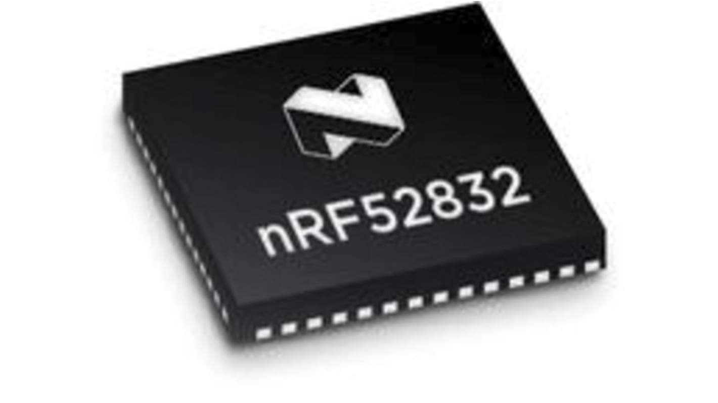 Nordic Semiconductor BluetoothシステムオンチップSOC マイクロプロセッサ 32ビットARM Cortex M4, Bluetooth Smart nRF52832-QFAA-T