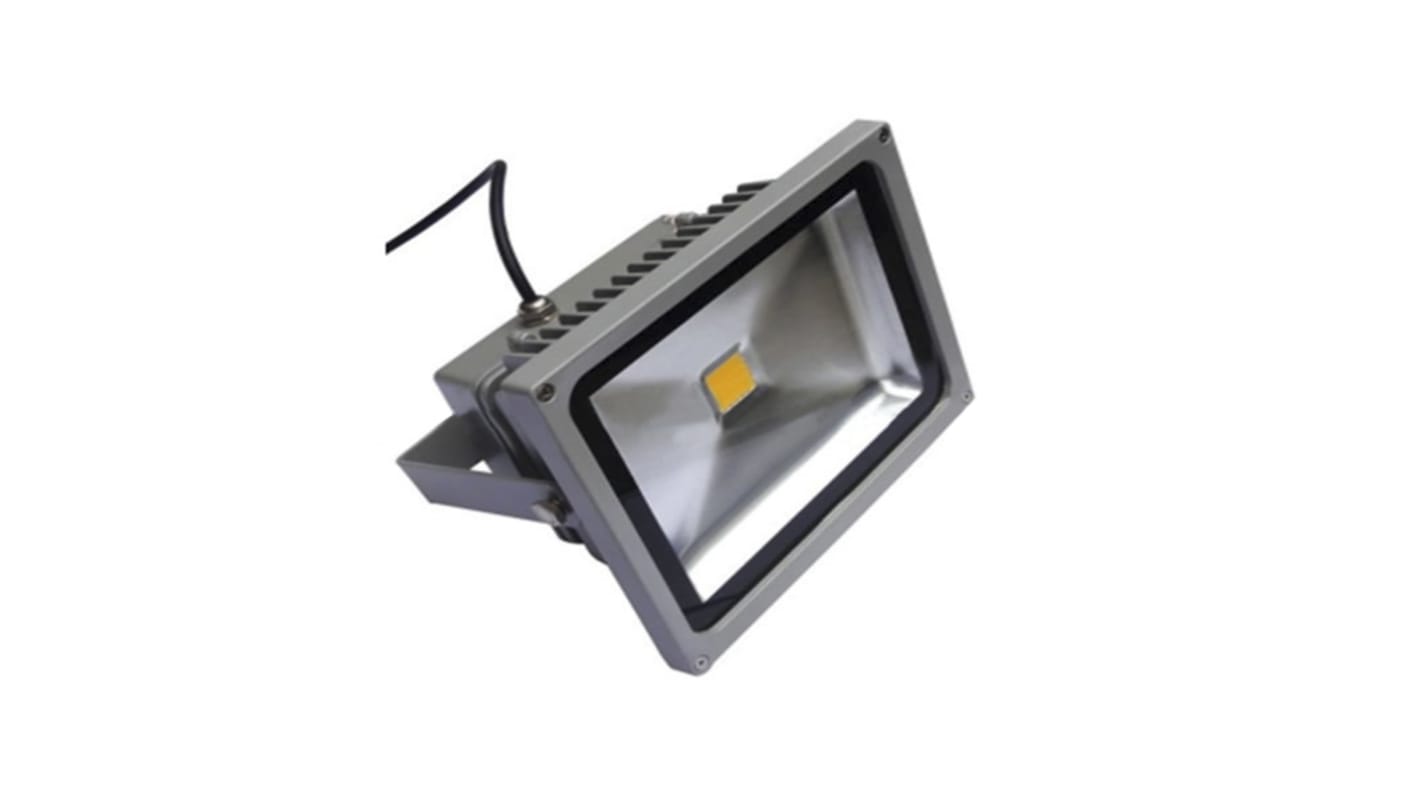 RS PRO Floodlight, 1 LED, 20 W, 1900 → 2100 lm, IP65, 85 → 265 V ac