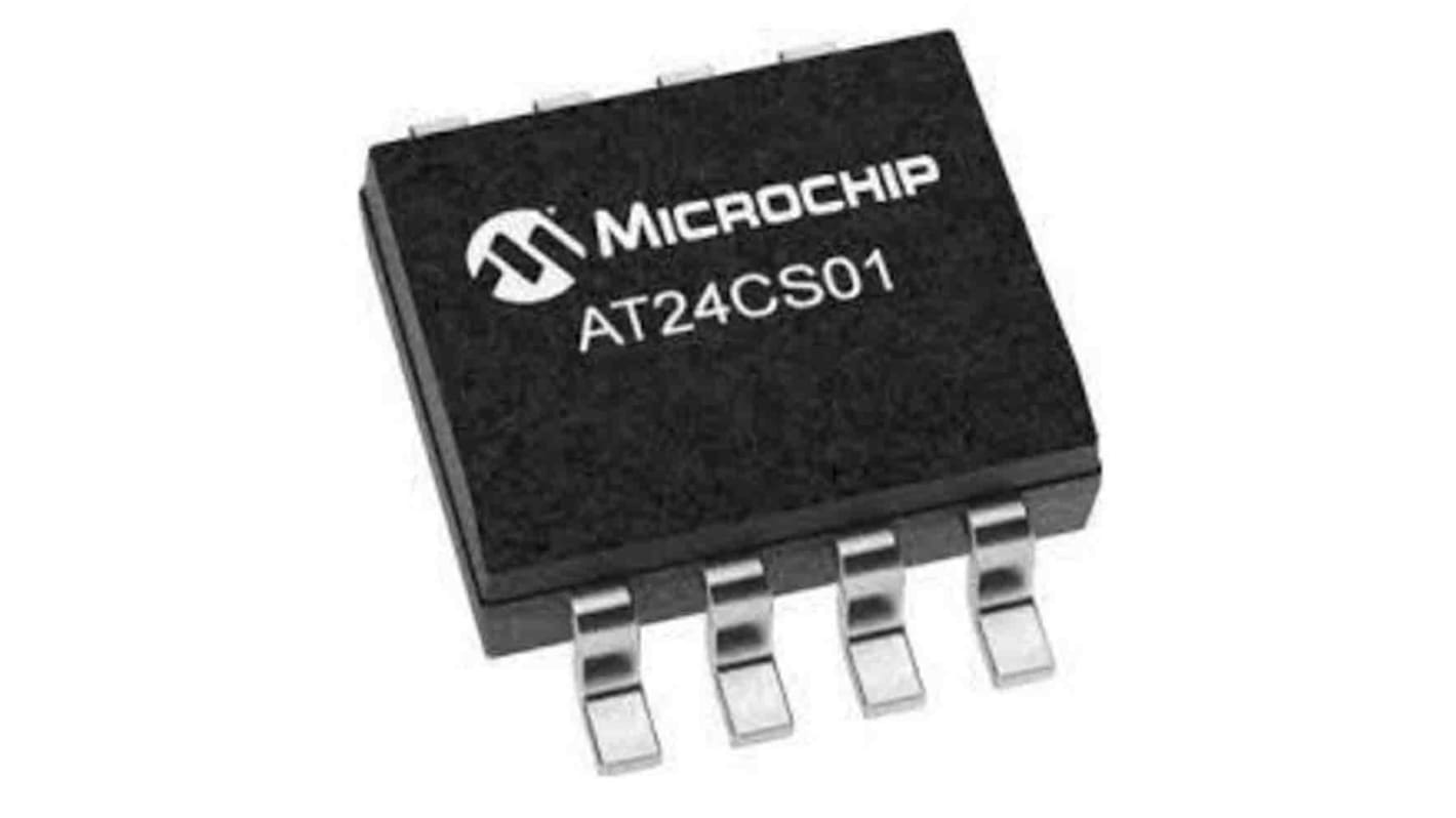 Microchip 1kbit Serieller EEPROM-Speicher, I2C (2 Drähte) Interface, JEDEC SOIC, 550ns SMD 128 x 8 bit, 128 x 8-Pin 8bit